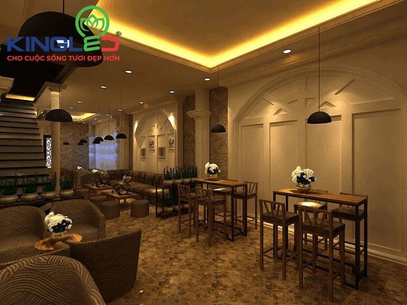 Đèn LED dán tường Kingled 22W phù hợp với không gian trung tâm thương mại, quán cà phê…